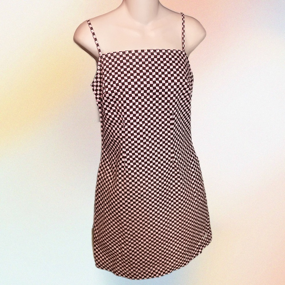 NWT** Levi's Pink and Brown Checkered Danny Dress